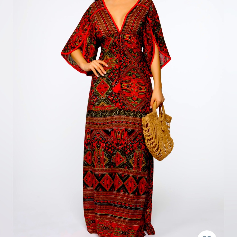 Thinking of you maxi dress-olive/combo